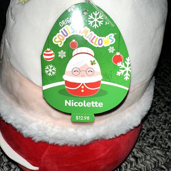 NWT Squishmallow 13" NICOLETTE MRS Claus Plush Doll Toy - Picture 5 of 6